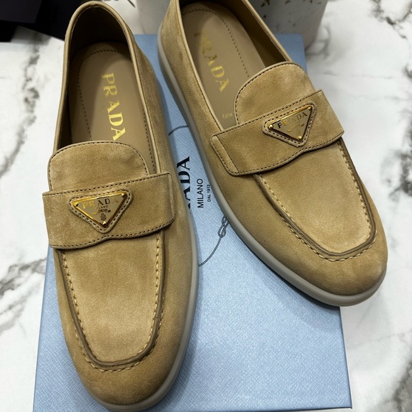 Prada Saint Tropez Suede Loafers size 38.5 - Picture 9 of 13